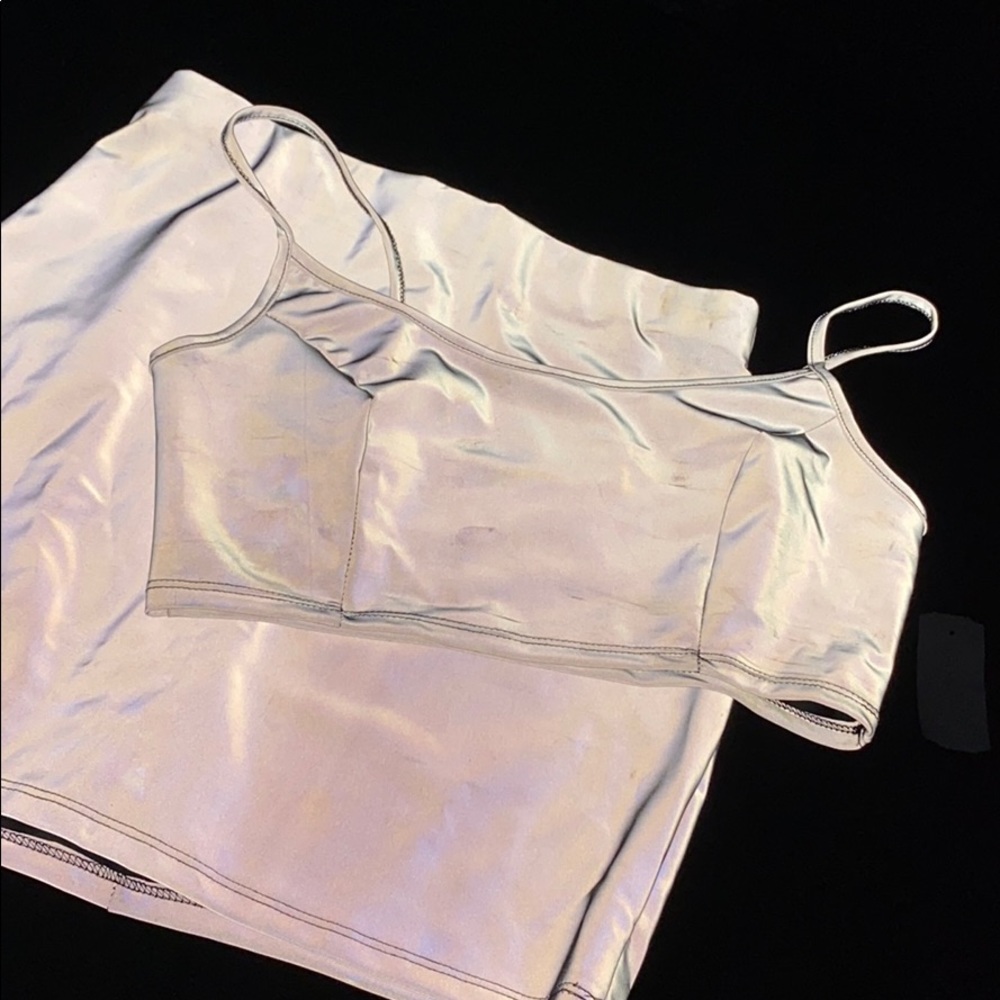 Hologram skirt and top